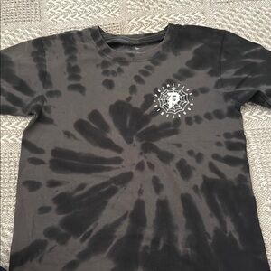 Black Tie-Dye Graphic T-Shirt